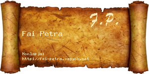 Fai Petra névjegykártya